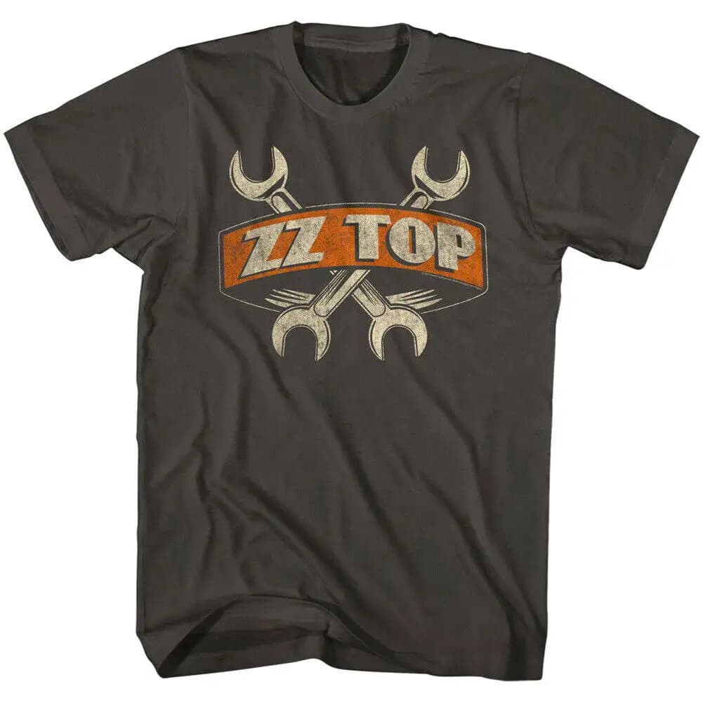 ZZTOP Band 1999 Retro Wrench Pattern Retro Blues Casual T-Shirt Men's and Women's Luxury Brand