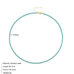 ZHENL 38CM Ladies Fashion Luxury Necklace Multiple Styles Birthstone Necklace Suitable for Commuter and Gift