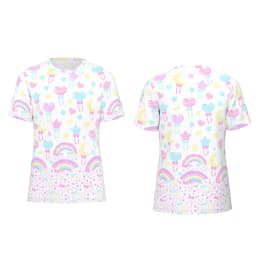 Summer Fashion New Style Cute Girl-style T-shirt Kids' Party Outfit Loose Plus-size Short-sleeve Adult Y2K Casual Lovely Top