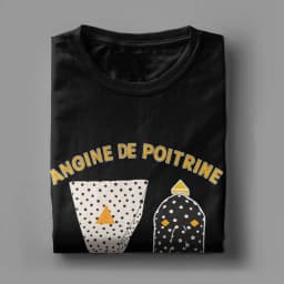 Angine De Poitrine Music T-Shirt Beach Streetwear T Shirts Cotton Popular Tee Shirt For Man Custom Logo Clothing