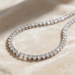 925 Sterling Silver 4MM Tennis Chain Necklace for Women, Iced Out Cubic Zirconia Choker, Luxury Wedding Party Jewelry Gift