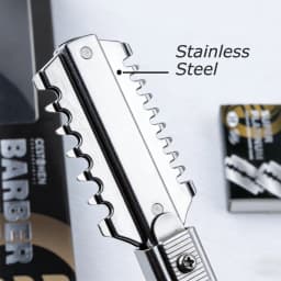 Professional Double Edge Thinning Razor for Hair Styling Stainless Steel Barber Razor with Blades for Men Women Salon Home Use