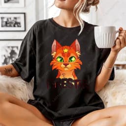 Warrior Cats Clans Logo T-Shirt Fox And Revenge Print Unisex Cotton T-Shirt Fashion Casual Summer Trendy Top