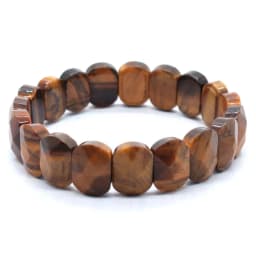 Natural Healing Crystal Oval Faceted Stone Bracelet For Women Amethyst Quartz Agate Punk Gothic Retro Stretch Bangle Men Jewelry