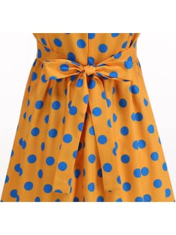 Women's Polka Dot Summer Dress 50s Retro Vintage Peter Pan Collar A-Line Outfit for Party And Daily Wear