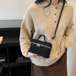 Retro Autumn Winter Matte Crossbody Bag Suede Textured Shoulder Bag Box Design Pure Color Evening Bags Women Handle Bag
