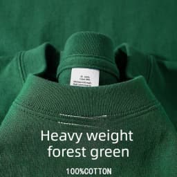 Forest Green Heavy Duty 400 grams Summer Cotton American Pure Cotton Short Sleeves T-shirt Men Casual Base Top Oversized T Shirt