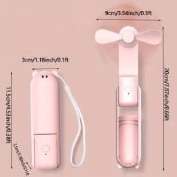 Portable Fan, Mini Fan, USB Rechargeable 3 Adjustable Speed, Foldable Handheld Personal Eyelash Fan for Girls Women,