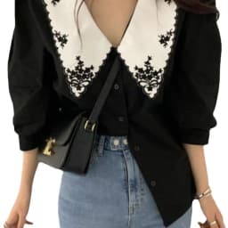 Plus Size Women's Summer Retro Short Sleeve Blouse Loose Office Lady Fashion New Arrival Trendy Comfortable