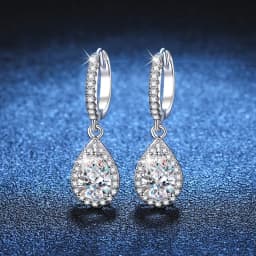 5*8mm Pear Moissanite Water Drop Earrings S925 Silver D Color Lab Diamond for Women Wedding Jewelry Gift