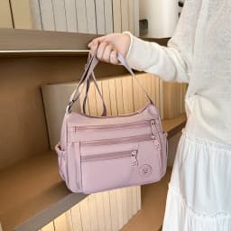 Multi-Pocket Waterproof Nylon Mom Bag Large Capacity Travel Handbag Simple Oxford Shoulder Purse for Women Ladies Daily Use