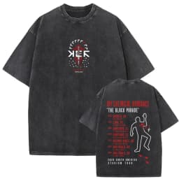 Washed Vintage My Chemical Romance Merch T Shirt The Black Parade 2026 Tour T-shirt Men Women Retro Punk Emo Rock Band T-shirts
