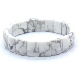Natural Healing Crystal Square Faceted Stone Bracelets For Women Amethyst Punk Gothic Retro Rectangle Stretch Bangle Men Jewelry