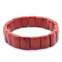 Natural Healing Crystal Square Faceted Stone Bracelets For Women Amethyst Punk Gothic Retro Rectangle Stretch Bangle Men Jewelry