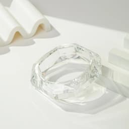 Luxury Asymmetric Cutting Geometry Transparent Colorful Resin Acrylic Bangles For Women Bracelets Charm Thick Simple Jewelry
