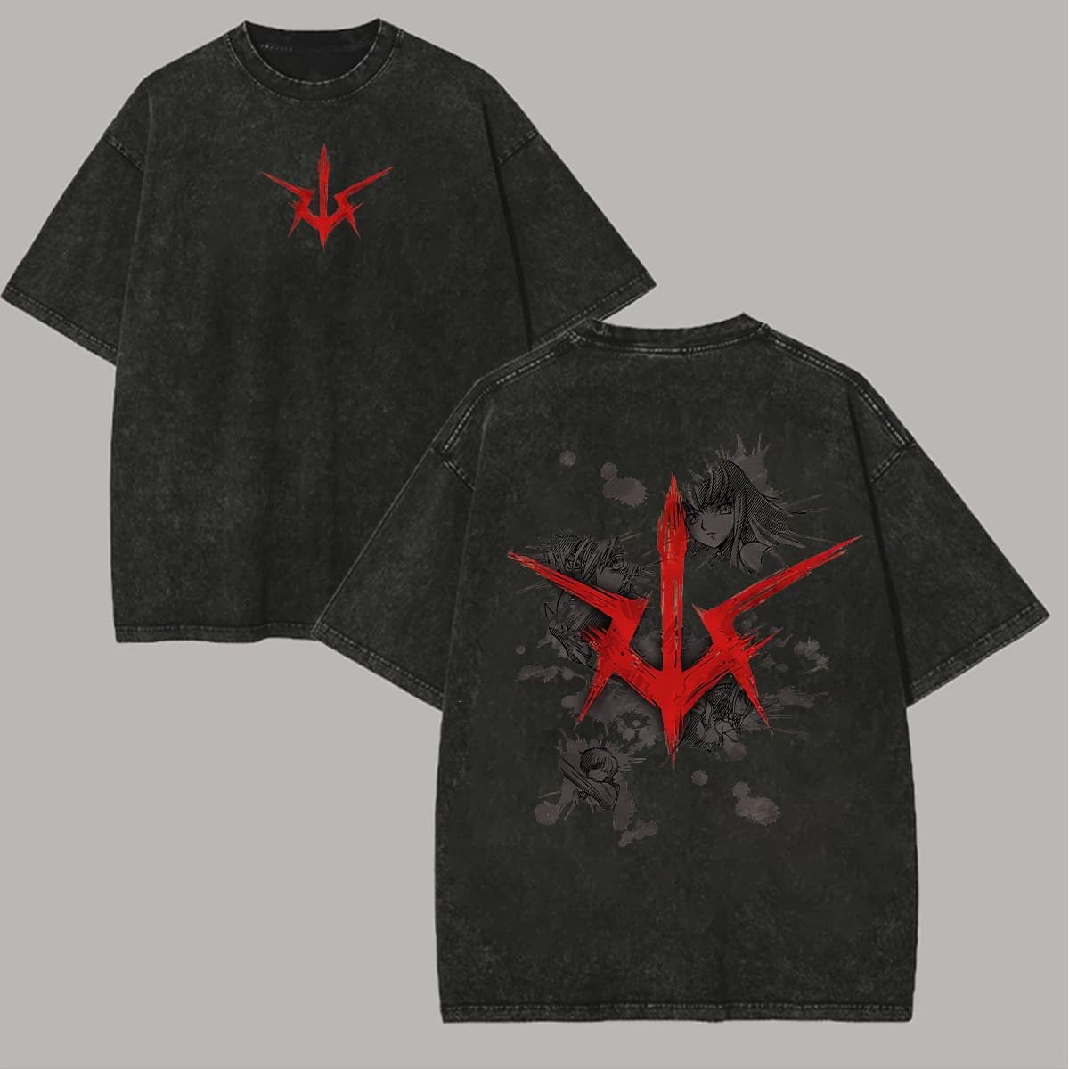 2026 Code Geass Anime Printed T-shirt Men's and Women's Washed T-shirt High Quality Vintage Cotton T-shirt Harajuku Y2K Tops