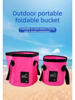 Portable Folding Bucket, Canvas Storage Bag, Outdoor Camping Fishing Water Bucket, Car Wash Water Storage Bucket