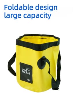 Portable Folding Bucket, Canvas Storage Bag, Outdoor Camping Fishing Water Bucket, Car Wash Water Storage Bucket