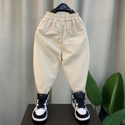 New Spring Autumn Fashion Boys Pants Loose And Comfortable Design Sport Overalls Cargo Trousers For 2-10 Years Old Kids