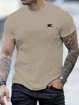 Men's summer -letter printed fashionable casual sports loose round neck short sleeved T-shirt