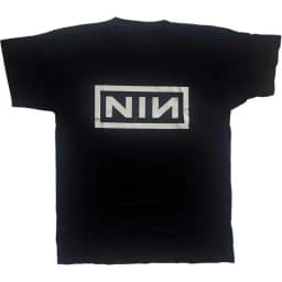 Nine Inch Nails NIN Box Logo Print Cotton T-Shirt Industrial Metal Band Unisex Short Sleeve Tee
