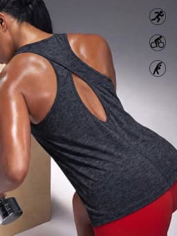 Super Soft Cross Backless Workout Tops for Women Racerback Tank Tops Open Back Running Muscle Tank Yoga Shirts