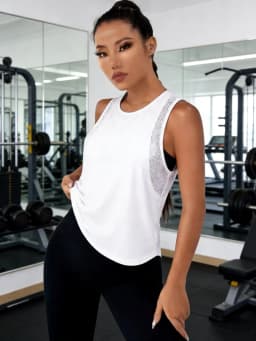 Summer Lightweight Fitness Tank Top Woman's Loose Running Casual Vest Sleeveless Comfy Quick Dry T-Shirt Mesh Soft Sportswears