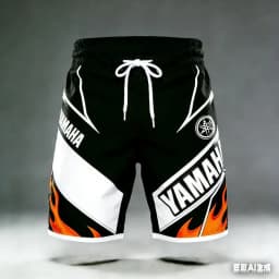 2026 Summer New Yamaha White Fashion Sports Outdoor Fitness Shorts, Men Women Large Casual Motorcycle Riding Shorts