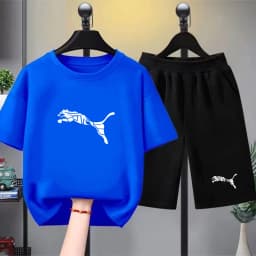 Kids White T-shirt+Shorts Two-Piece Set Print Boys Girls Toddler3-12Yrs Sports Casual Brand Clothes 2026 Summer