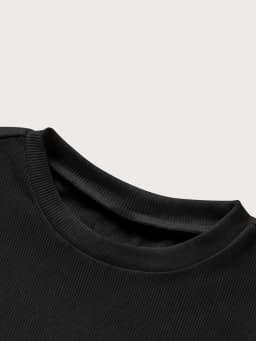 Women's Summer Round-Neck Solid-Color Casual Tight-Fitting Top Set of Five Pieces