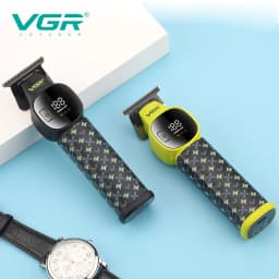 VGR New Hair Clipper LED Intelligent Digital USB Hair Trimmer Ceramic Stainless Steel Blade Professional Electric Push V-185