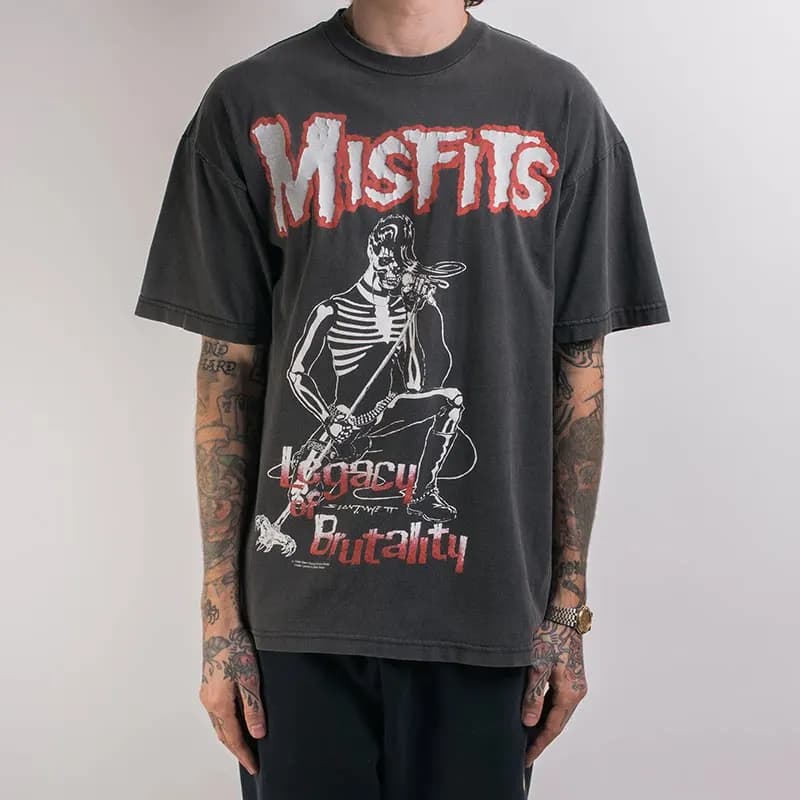 Misfits Band Rock Hardcore Punk Casual T-Shirt Men's and Women's Luxury Band Brand Top 2026 New