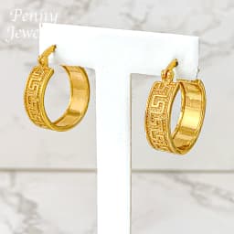 Textured Simple Round 18K Gold Plated Hoop Earrings for Women Circle Earring Party Wedding Gifts Italian African Jewelry Sets