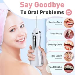 3 Modes 5 Nozzles Water Flosser 1600 Pulses/min 0.6mm Fine Jet Food Grade High Pulse Oral Irrigator for Teeth Cleaning Gum Care