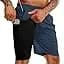 TENJOY Men's 2-in-1 Running Shorts 5-inch or 7-inch Quick-Drying Fitness Shorts Men with Mobile Pocket