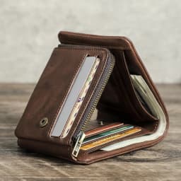 CONTACT'S Genuine Leather Men Wallet Small RFID Casual Trifold Short Wallets Zipper Coin Pocket Male Card Holder Purse