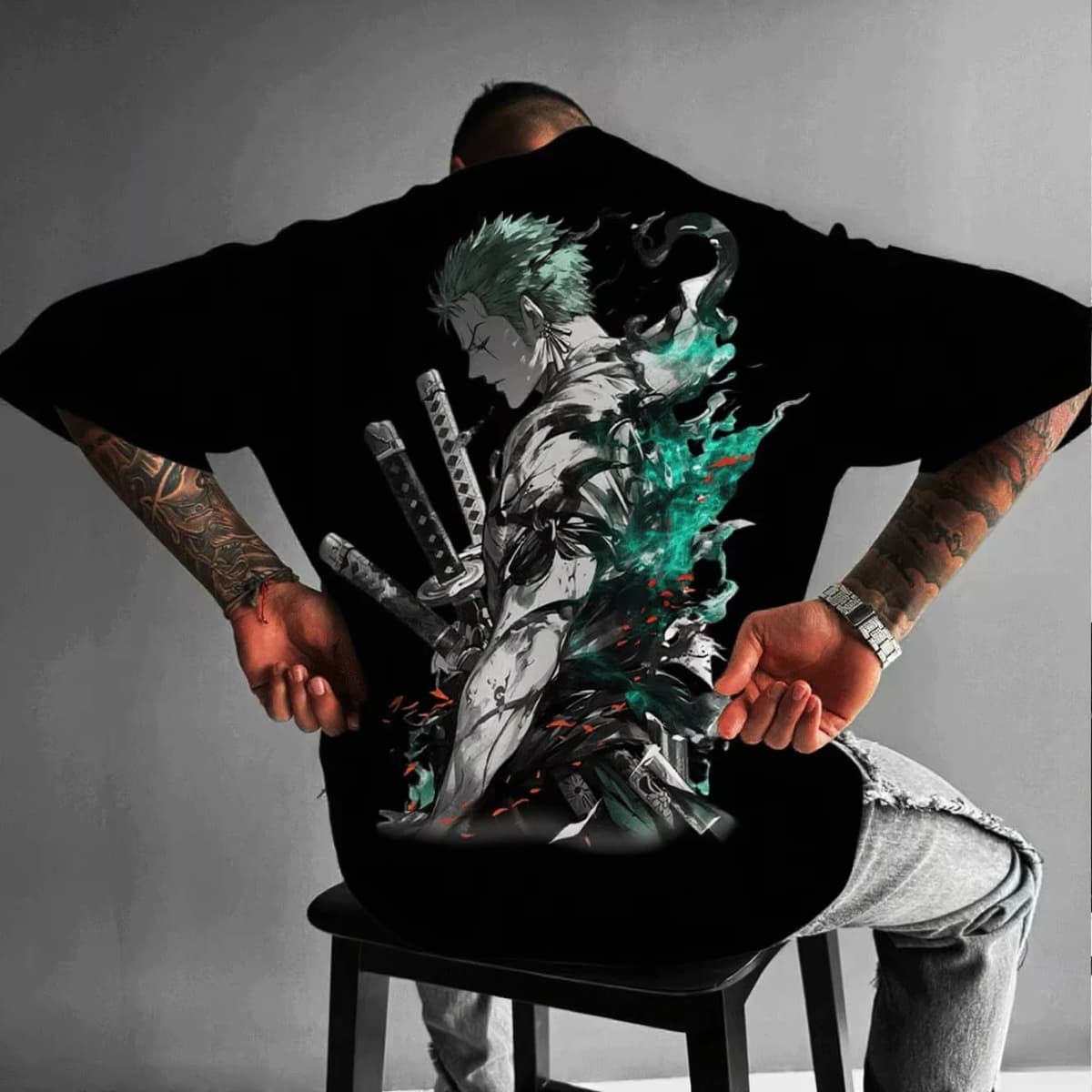 2026 One One Piece Zoro Anime Men's Short Sleeve T-shirt New Summer Cotton Streetwear Casual Top Graphic Tee Y2k Clothes Unisex