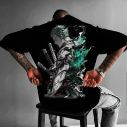 2026 One One Piece Zoro Anime Men's Short Sleeve T-shirt New Summer Cotton Streetwear Casual Top Graphic Tee Y2k Clothes Unisex