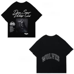 DS Wolf Head Loose Fitness Training Gym Leisure T-Shirt Men's and Women's Luxury Brand