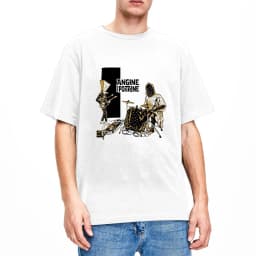Angine De Poitrine Music T Shirt Summer 100 Cotton T Shirts For Male Print Tshirt Short-Sleeved Streetwear Clothing