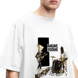 Angine De Poitrine Music T Shirt Summer 100 Cotton T Shirts For Male Print Tshirt Short-Sleeved Streetwear Clothing