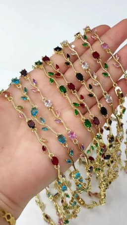 14K Gold Plated Colorful Crystal Zircon Leaf Vine Necklace for Women Multicolor Gemstone Flower Necklace Fashion Jewelry Gift