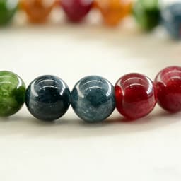 Fashion Natural Tourmaline Chalcedony Beads Stone Bracelet Women Strad Jewelry for Women Reiki Healing Energy Yoga Meditation