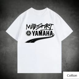 Trend Personality YAMAHA Minimalist Tuning Fork Logo Cotton Tee Unisex Motorcycle Enthusiast Casual Fashion Top