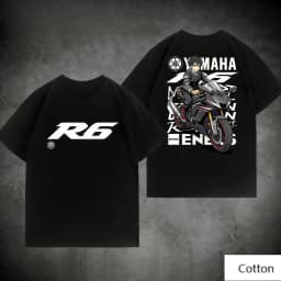 Trend Personality YAMAHA Minimalist Tuning Fork Logo Cotton Tee Unisex Motorcycle Enthusiast Casual Fashion Top