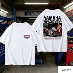 Trend Personality YAMAHA Minimalist Tuning Fork Logo Cotton Tee Unisex Motorcycle Enthusiast Casual Fashion Top