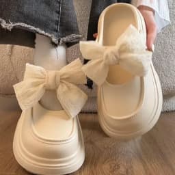 2026 New EVA Women's Bowknot Slippers Summer Soft Outdoor Lightweight Casual Sandals Slippers Plus Non-slip Beach Shoes Women's