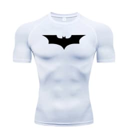 Bat Printed Men's Tight T-Shirt Running Compression T Shirt Gym Fitness Jogging Short Sleeve Male Casual Tops