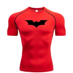 Bat Printed Men's Tight T-Shirt Running Compression T Shirt Gym Fitness Jogging Short Sleeve Male Casual Tops