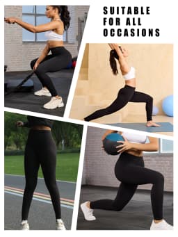 5 Pack Women's Super Soft Leggings, High Stretchy No See Through Pants, for Casual Attire, All-Season